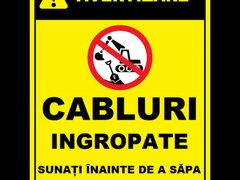 Placuta de avertizare pentru cabluri ingropate